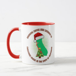 Koffie en kerstliedjes in Californië Mok