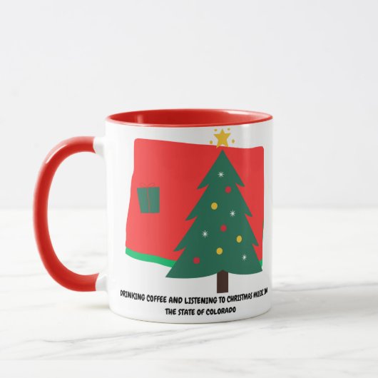 Koffie en kerstliedjes in Colorado Mok (Links)