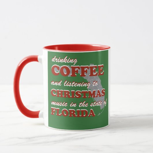 Koffie en kerstliedjes in Florida  Mok (Links)