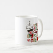 Koffie en Kerstmis Cheer Retro Groovy Kerstmis Koffiemok (Voorkant rechts)