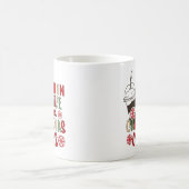 Koffie en Kerstmis Cheer Retro Groovy Kerstmis Koffiemok (Center)