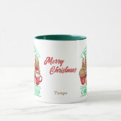 Koffie en Kerstmis Cheer Retro Style Vakantie Mok (Midden)