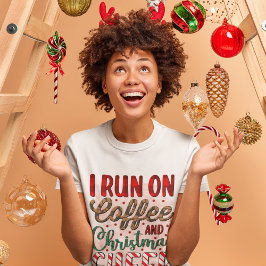 Koffie en kerstmis Cheer T-Shirt