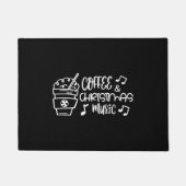 Koffie en kerstmuziek deurmat (Voorkant)