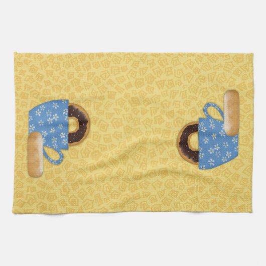 Koffie en keukenhanddoek voor donuts (Horizontaal)