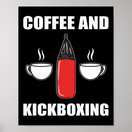 Koffie en kickboksen poster (Voorkant)