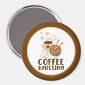 Koffie en Knitting Magnet (Voorkant / Achterkant)