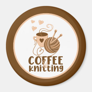 Koffie en Knitting Magnet