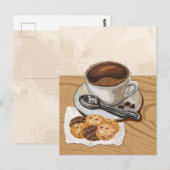 Koffie en koekjes  briefkaart (Voorkant / Achterkant)