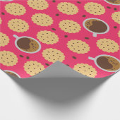 Koffie en koekjes cadeaupapier (Hoek)