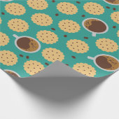 Koffie en koekjes cadeaupapier (Hoek)