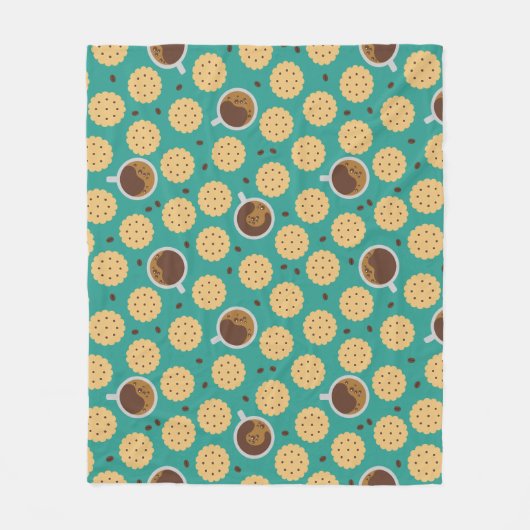 Koffie en koekjes fleece deken (Voorkant)