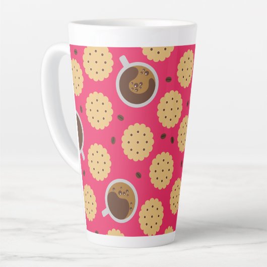 Koffie en koekjes latte mok (Linkerhoek)