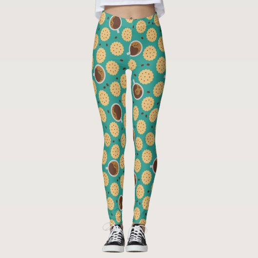 Koffie en koekjes leggings (Voorkant)