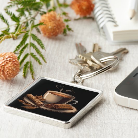 Koffie en koekjes Sleutelhanger (Zijkant)