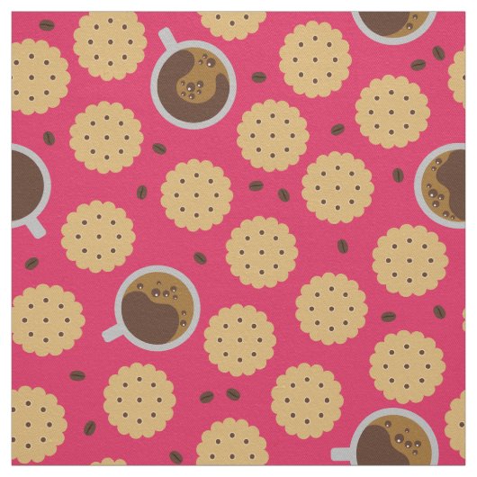 Koffie en koekjes stof (Swatch)