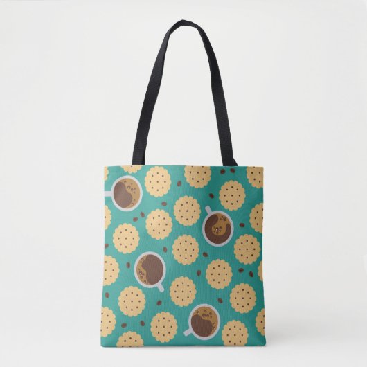 Koffie en koekjes tote bag (Voorkant)