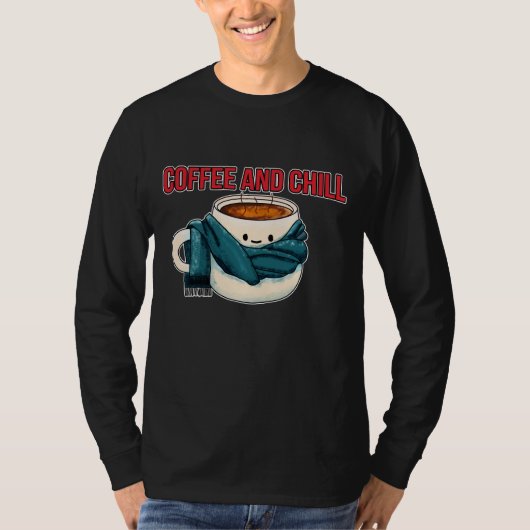 Koffie en koelen t-shirt (Voorkant)