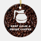 Koffie en koffie in de Drink houden Keramisch Ornament (Voorkant)