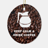 Koffie en koffie in de Drink houden Keramisch Ornament (Links)