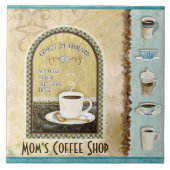 Koffie en koffie van mama kopen Java Latte Kitchen Tegeltje (Voorkant)
