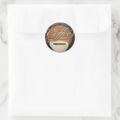 Koffie- en koffiebeker ronde sticker (Tas)
