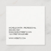 Koffie- en koffiebonen vierkante visitekaartje (Achterkant)