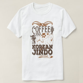 Koffie en Koreaanse Jindo Grappige Hond Liefhebber T-shirt