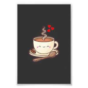 Koffie en koude foto afdruk