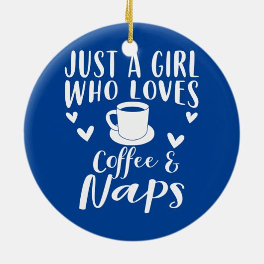Koffie- en kranen-kleding Funny Nap Lovers Design Keramisch Ornament (Achterkant)