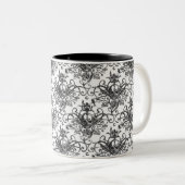 Koffie en kruisgraten tweekleurige koffiemok (Voorkant rechts)