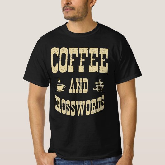 Koffie en kruiswoorden T-shirt (Voorkant)
