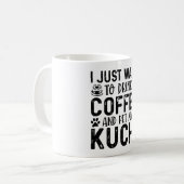Koffie en Kuchi grappige hond Koffiemok (Voorkant links)