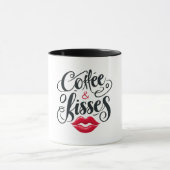 Koffie en Kusjes - romantische beker Mok (Midden)
