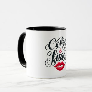 Koffie en Kusjes - romantische beker Mok