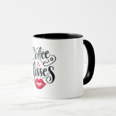 Koffie en Kusjes - romantische beker Mok (Voorkant rechts)