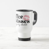 Koffie en kussen om mijn dag te beginnen reisbeker (Voorkant rechts)