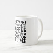 Koffie en labrador retriever grappig koffiemok (Voorkant rechts)