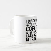 Koffie en labrador retriever grappig koffiemok (Voorkant links)