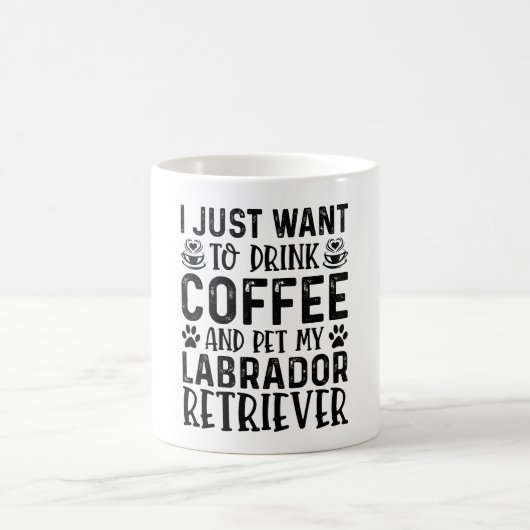 Koffie en labrador retriever grappig koffiemok (Center)