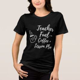 Koffie en lesplannen leuk voor studenten Tri-Blend shirt