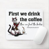Koffie en lichamen Mousepad Muismat (Met muis)