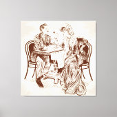 koffie en liefde canvas afdruk (Voorkant)