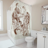 koffie en liefde douchegordijn (In situ)