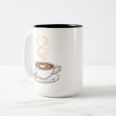Koffie en Liefde Dubbel Hart Kunst | Mok (Voorkant links)