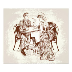 koffie en liefde foto afdruk