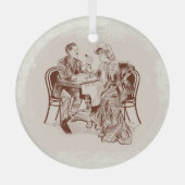 koffie en liefde glas ornament (Voorkant)