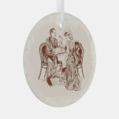 koffie en liefde glas ornament (Voorkant Rechts)