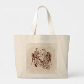 koffie en liefde grote tote bag (Achterkant)