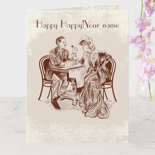 koffie en liefde kaart (Orchidee)